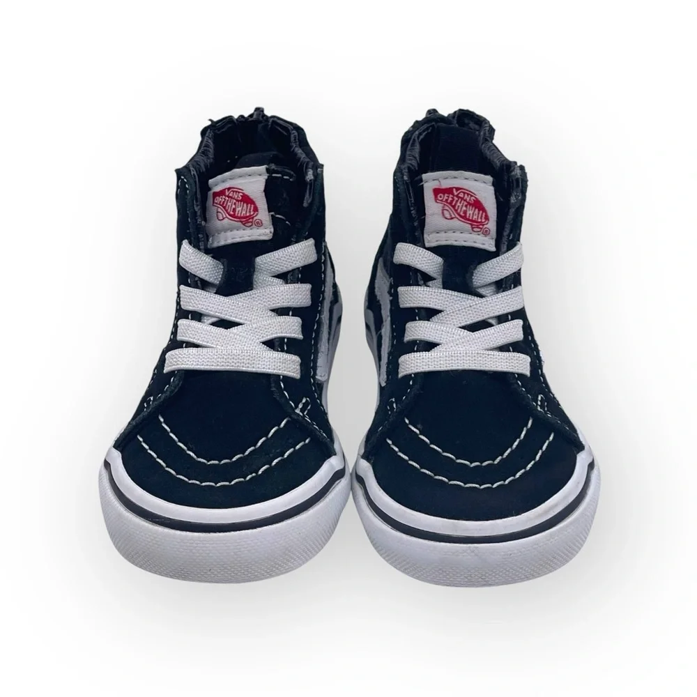 Vans™ ® ✌︎︎ Sk8-Hi Zip Hi Top Sneakers Skate Shoes ✌︎︎ Black Suede ✌︎︎ 5 Toddler